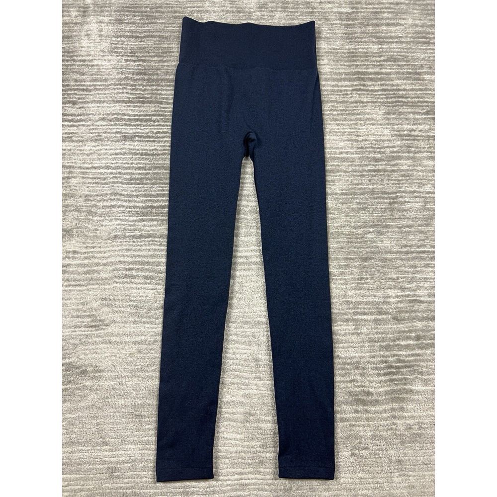 Warners Blissful Benefits Leggings Womens L/XL Blue Pull On Polyester‎ Blend